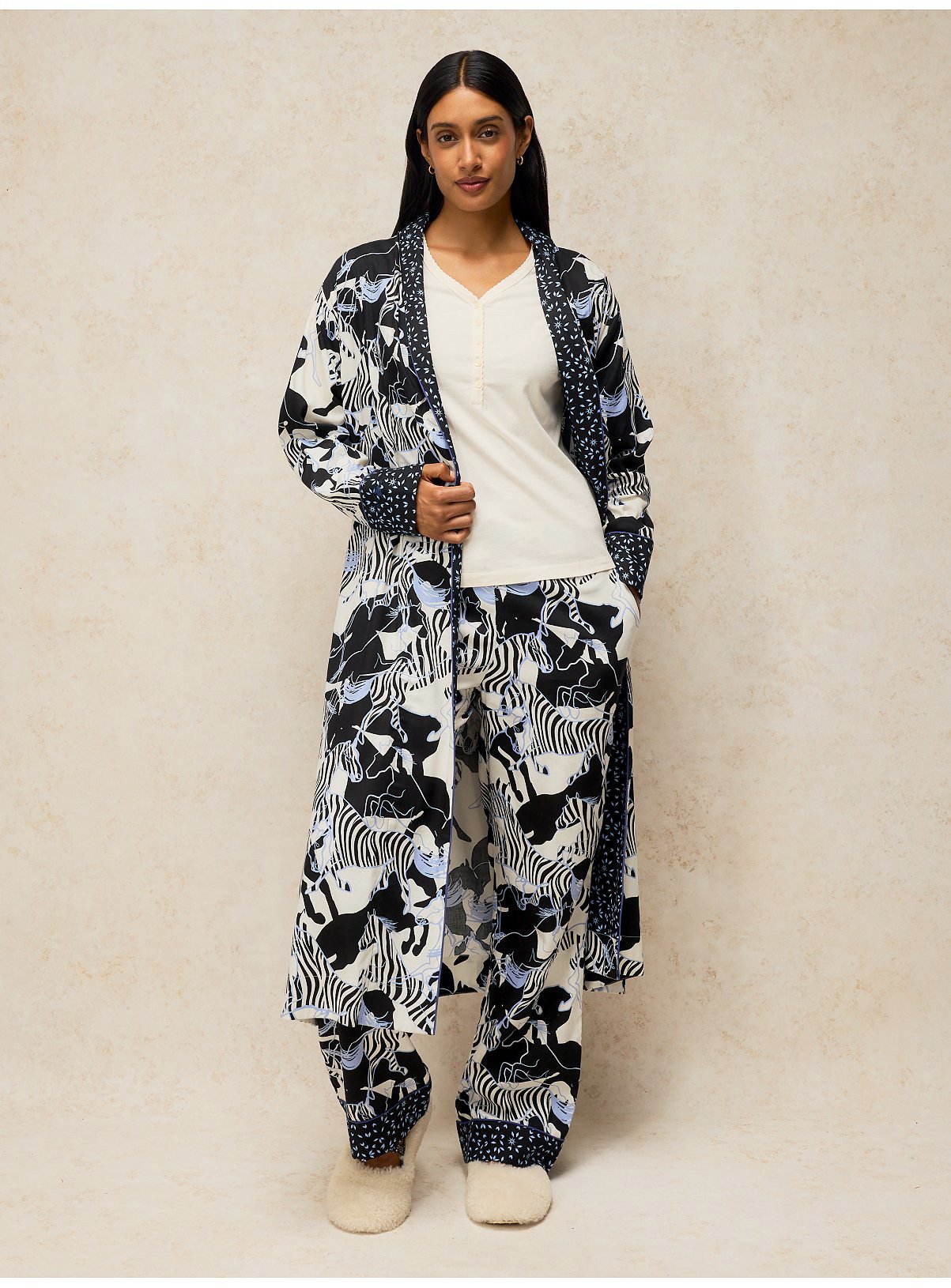 WHITE STUFF Nina Woven Dressing Gown XL - Image 4 thumbnail