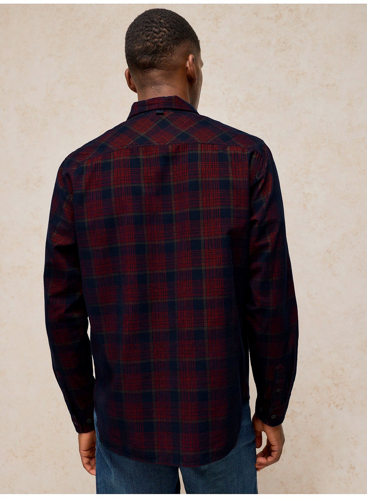 WHITE STUFF Bruton Cord Check Shirt XL - Image 3 thumbnail