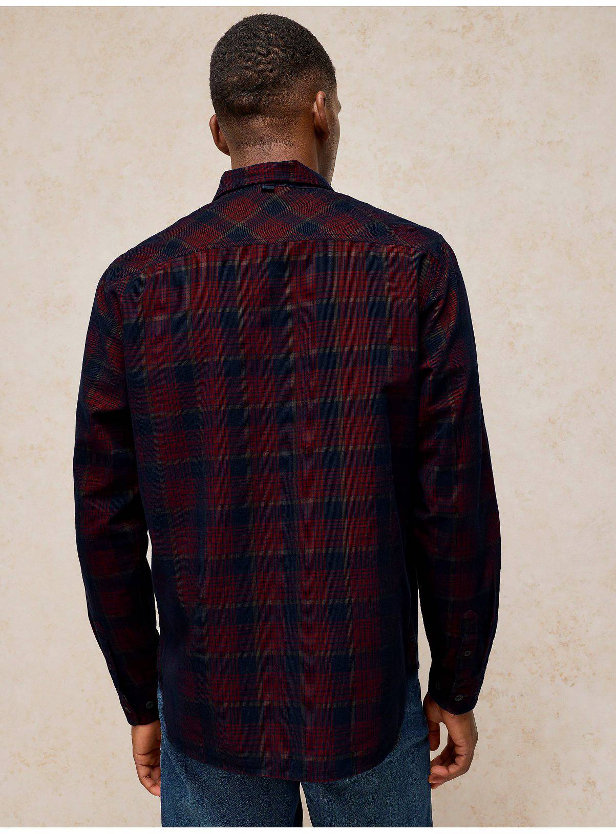 WHITE STUFF Bruton Cord Check Shirt XL - Image 3