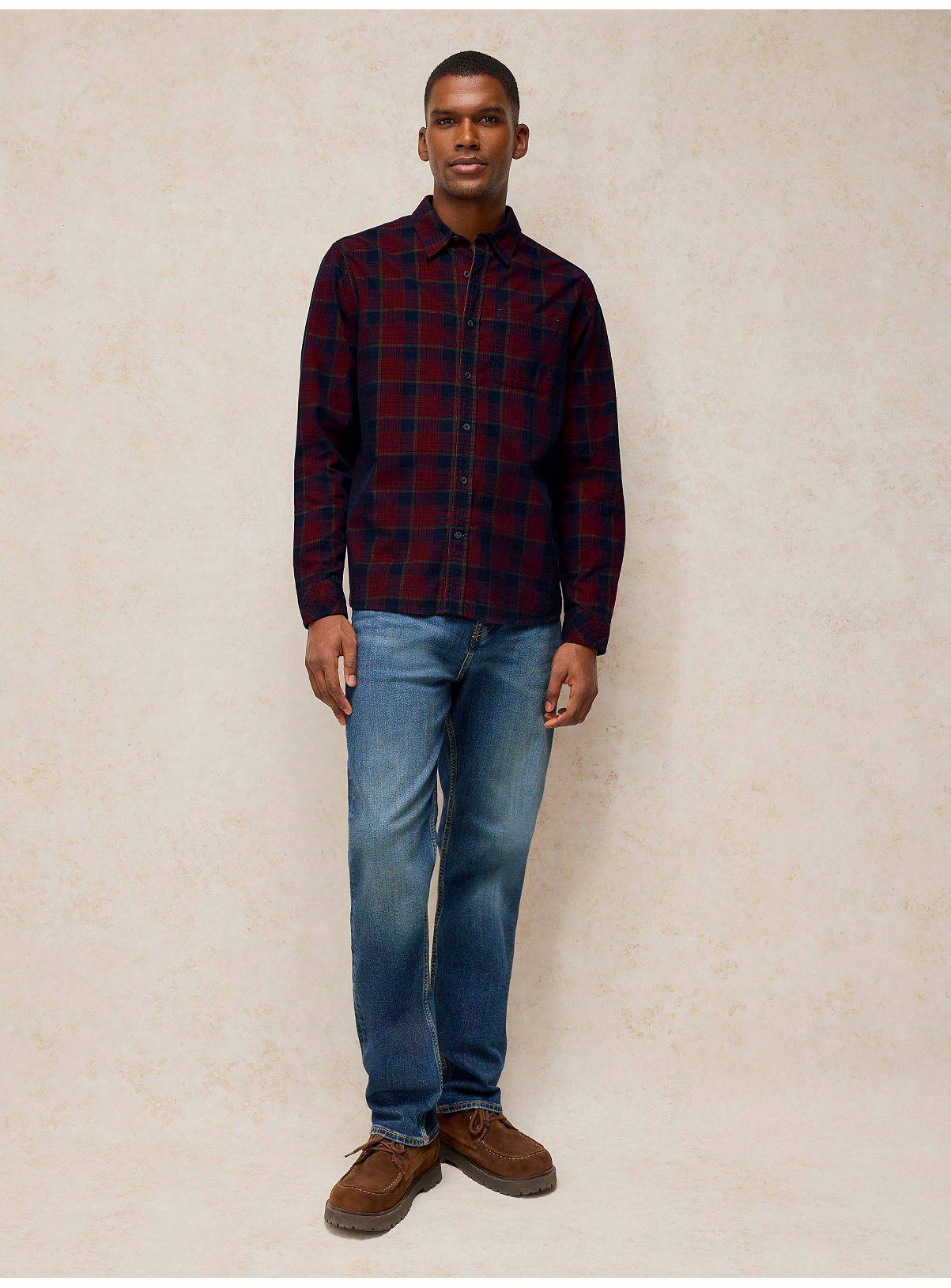 WHITE STUFF Bruton Cord Check Shirt XL - Image 4