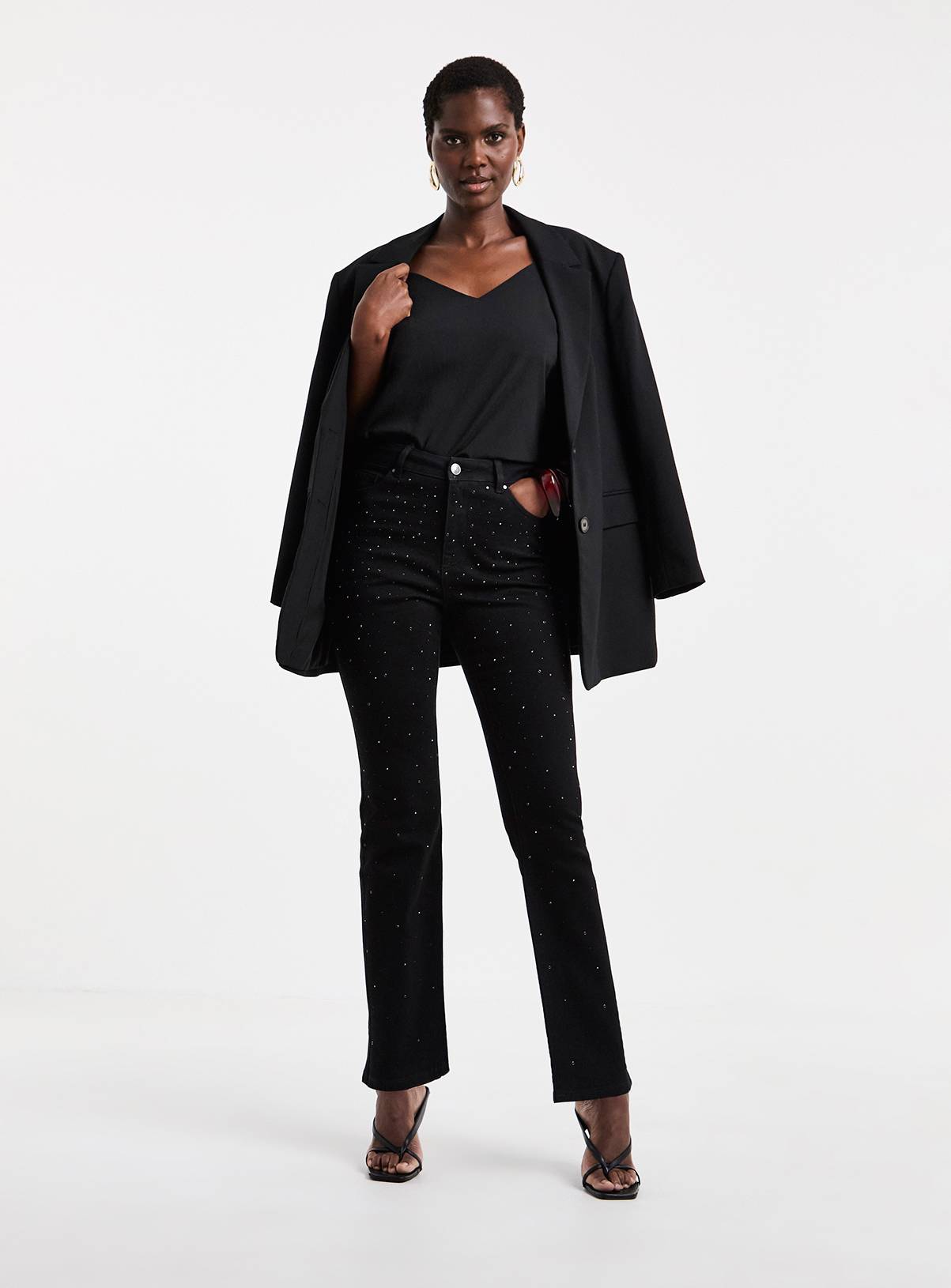 JD WILLIAMS Embellished Straight Leg Jeans 20 - Image 3