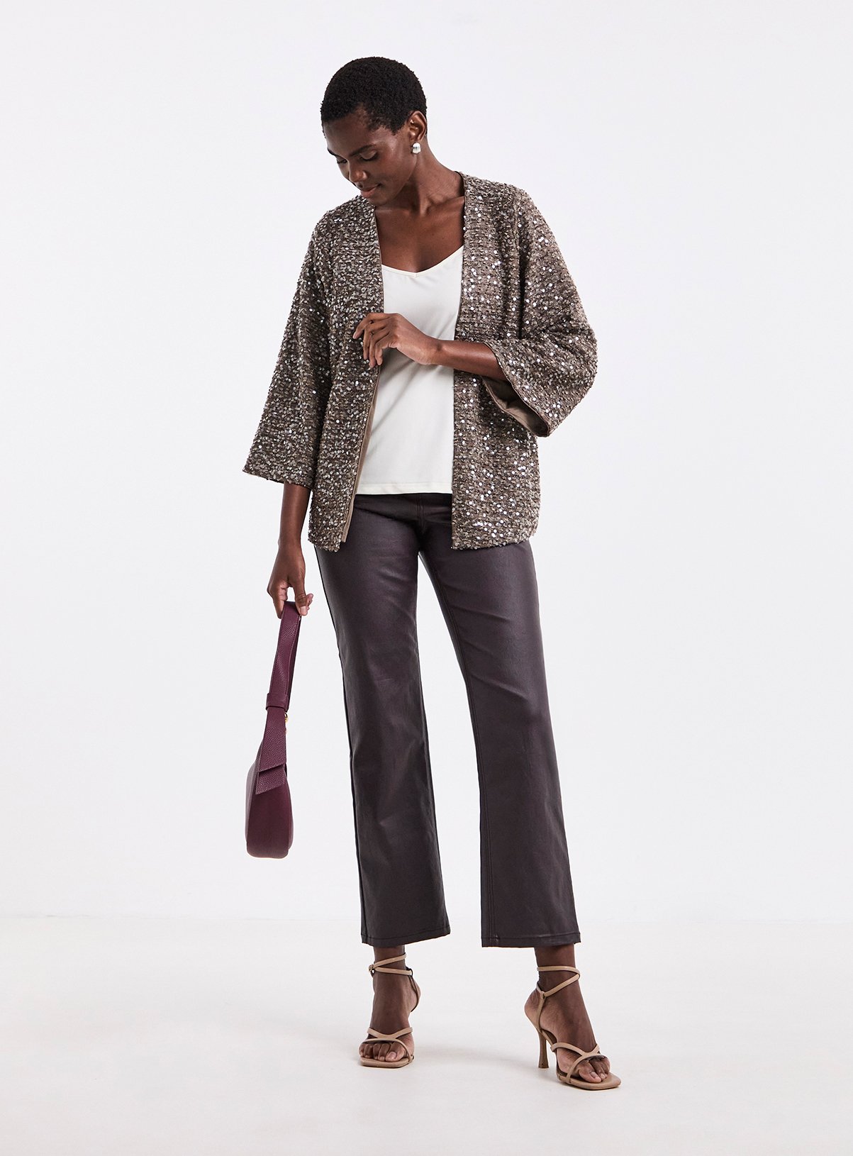 JD WILLIAMS Sequin Kimono Cardigan 10 - Image 3 thumbnail