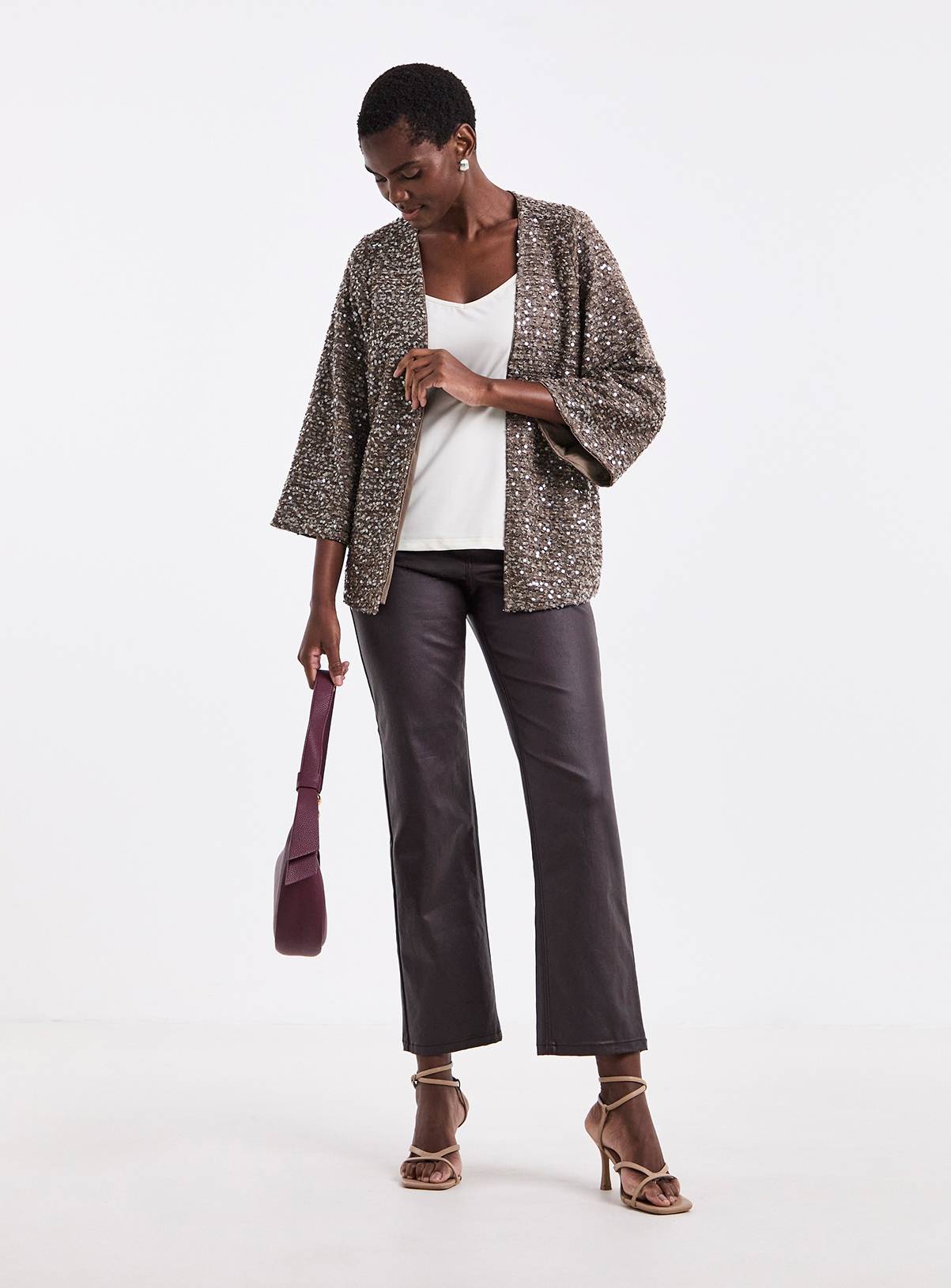 JD WILLIAMS Sequin Kimono Cardigan 10 - Image 3