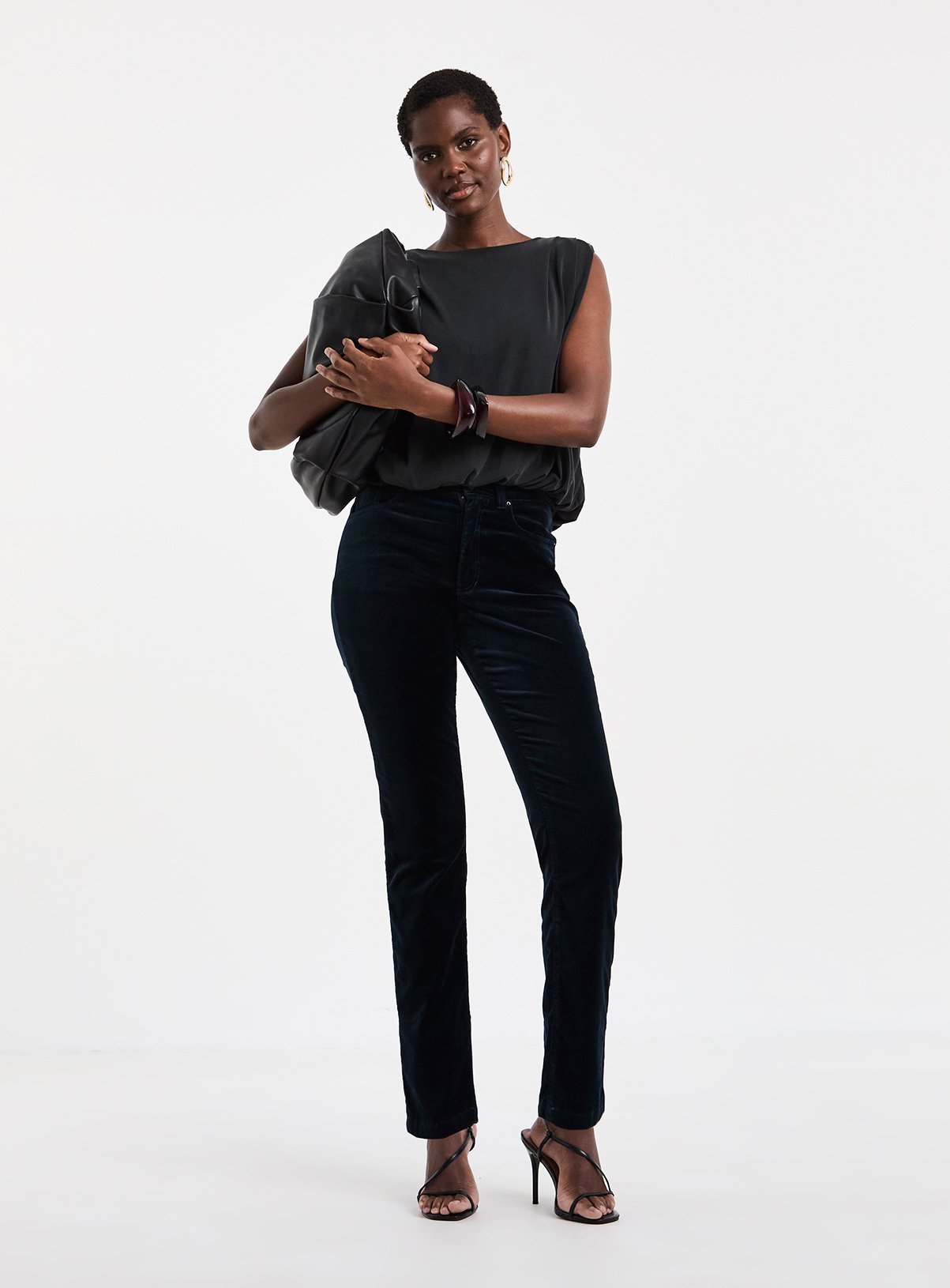 JD WILLIAMS Velvet Slim Leg Jeans 8 - Image 2 thumbnail