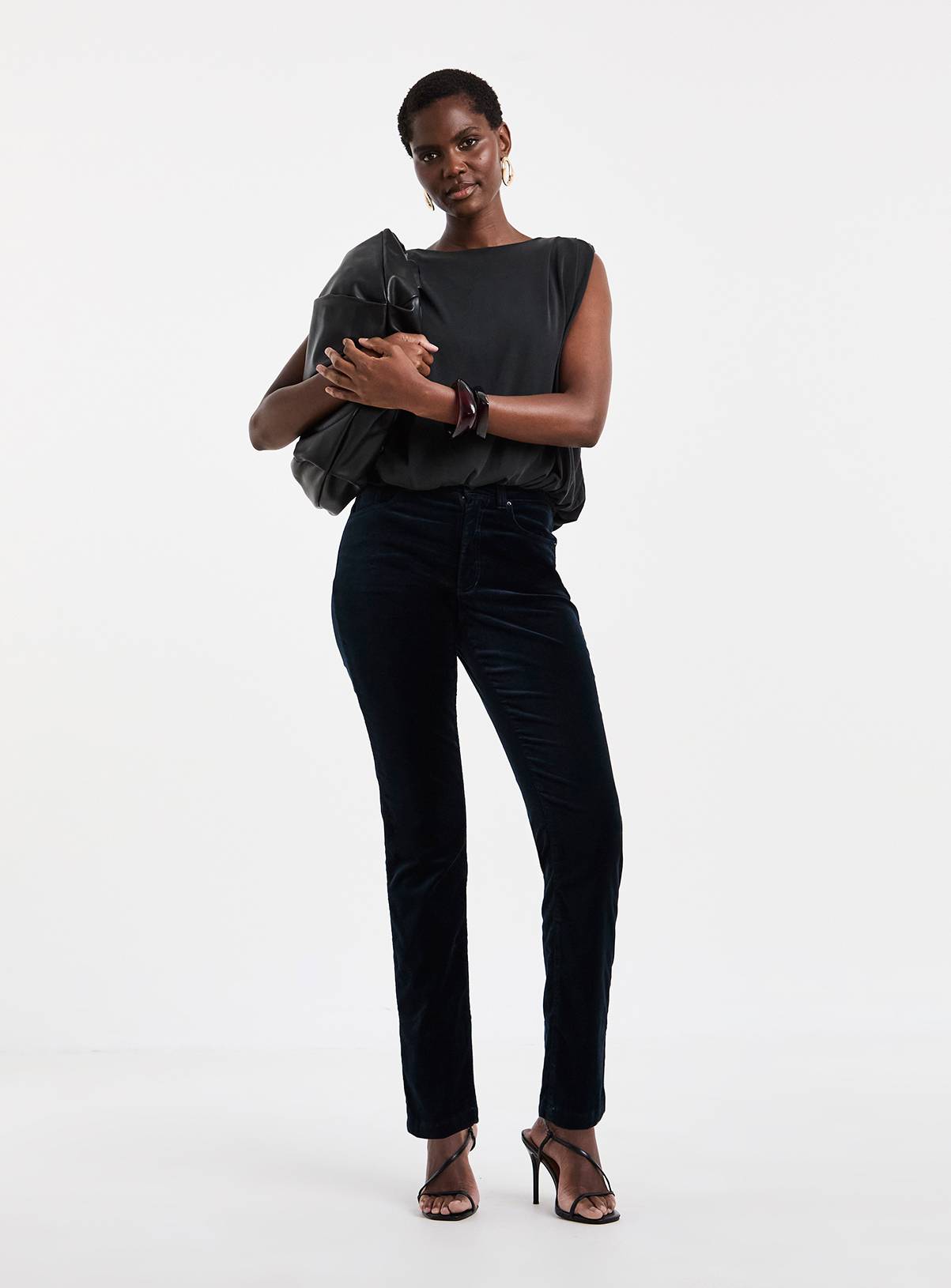 JD WILLIAMS Velvet Slim Leg Jeans 8 - Image 2