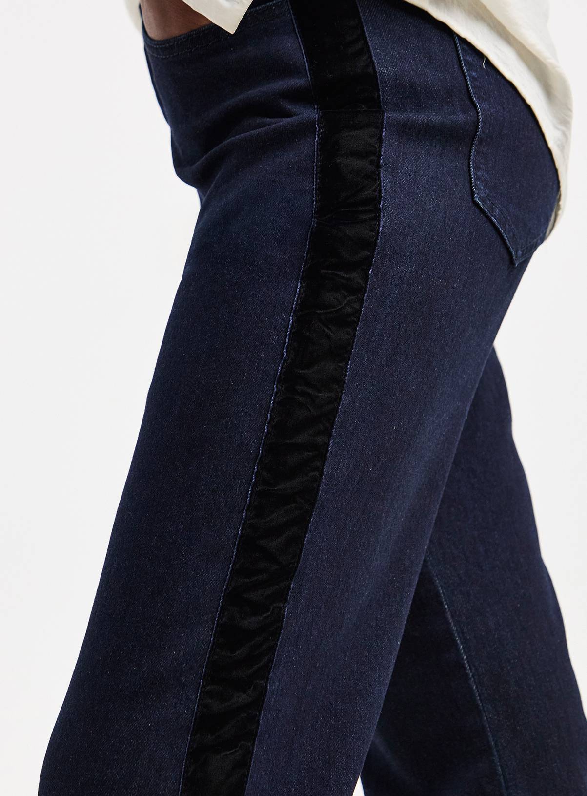 JD WILLIAMS Wide Leg Velvet Side Stripe Jeans 22 - Image 4