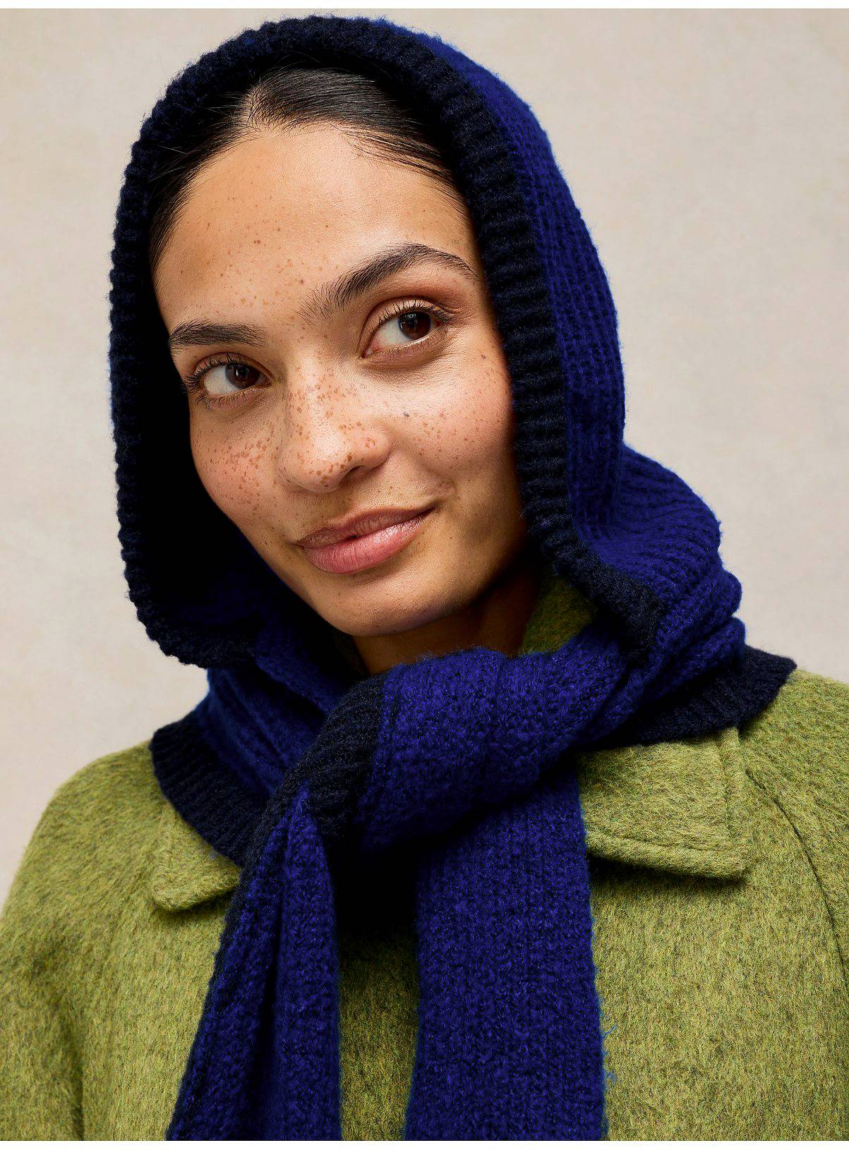 WHITE STUFF Hooded Knit Scarf One Size - Image 1