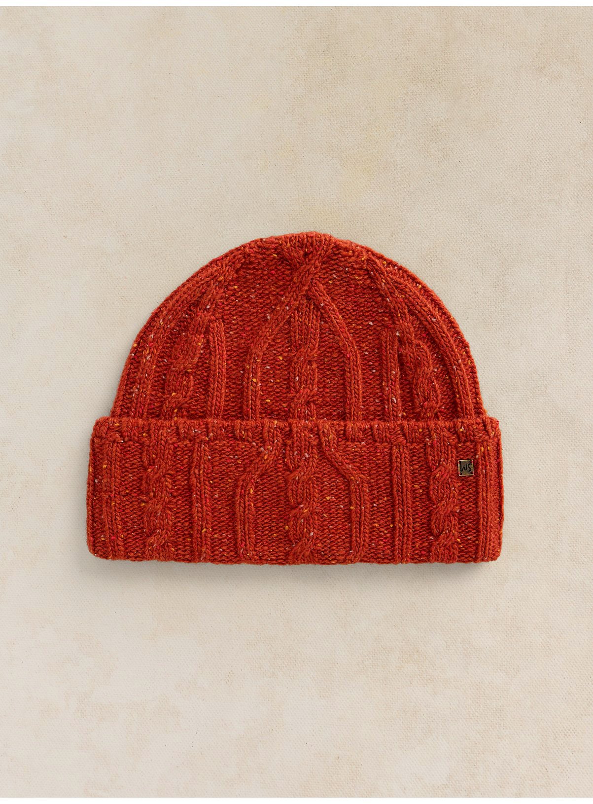 WHITE STUFF Nep Cable Fisherman Beanie One Size - Image 1 thumbnail