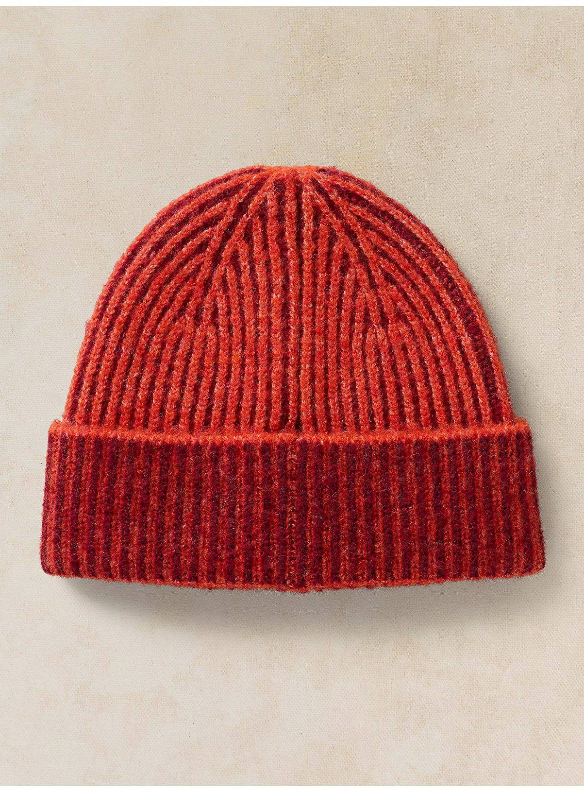 WHITE STUFF Two Tone Ribbed Beanie One Size - Image 2