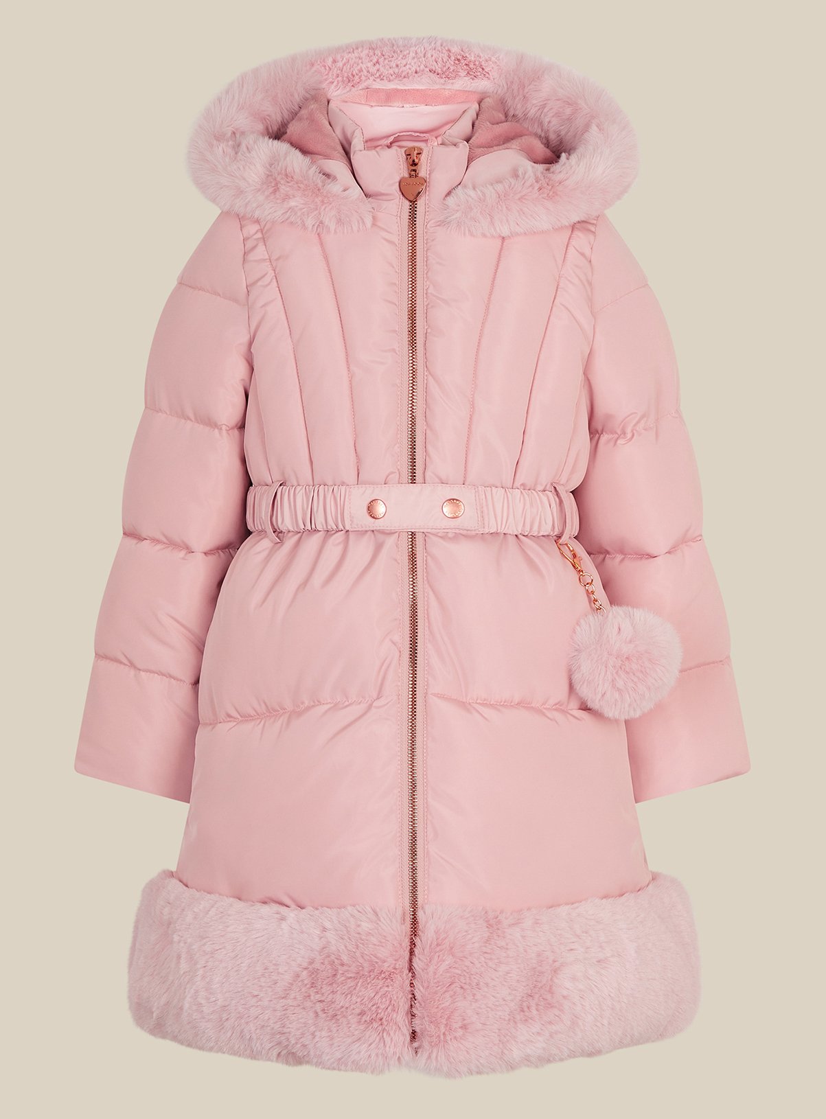 MONSOON Faux Fur Padded Coat 9-10 years - Image 1 thumbnail