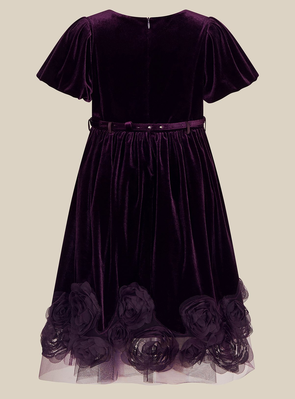 MONSOON Adelyn Floral Appliqué Velvet Party Dress 12-13 years - Image 2 thumbnail