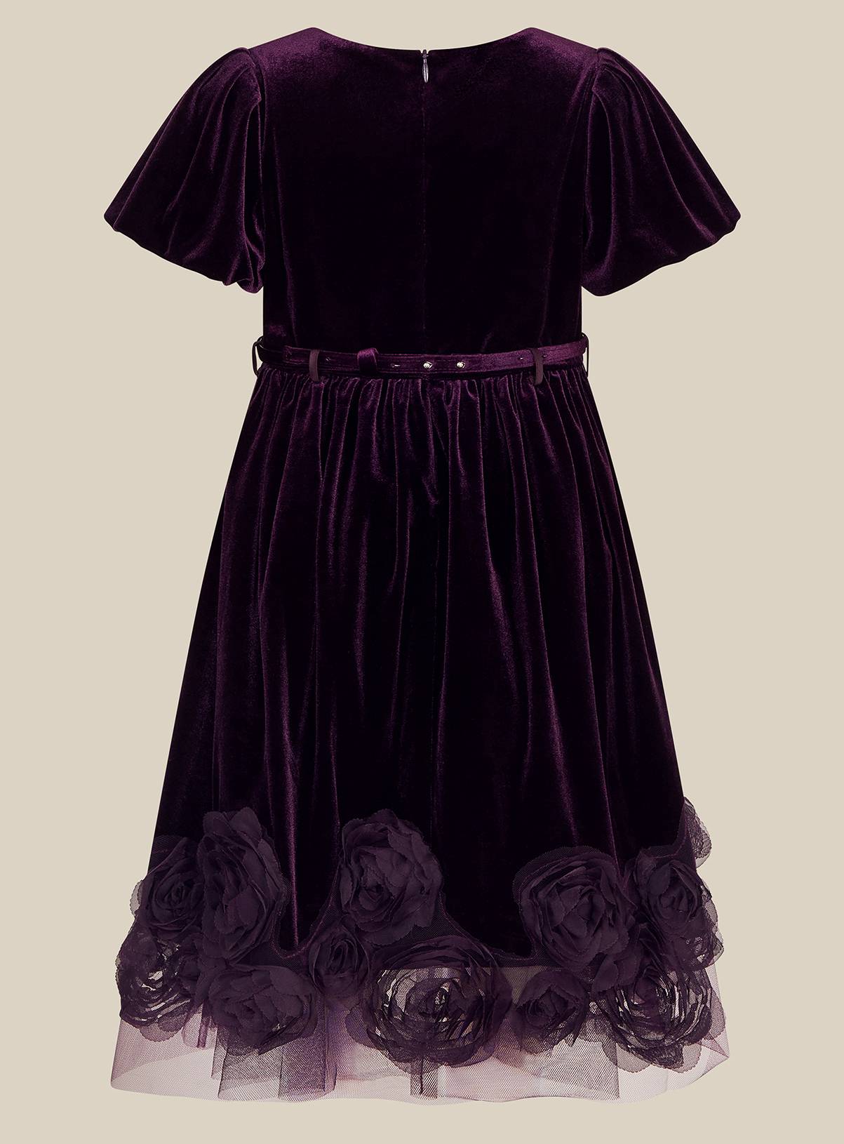 MONSOON Adelyn Floral Appliqué Velvet Party Dress 12-13 years - Image 2