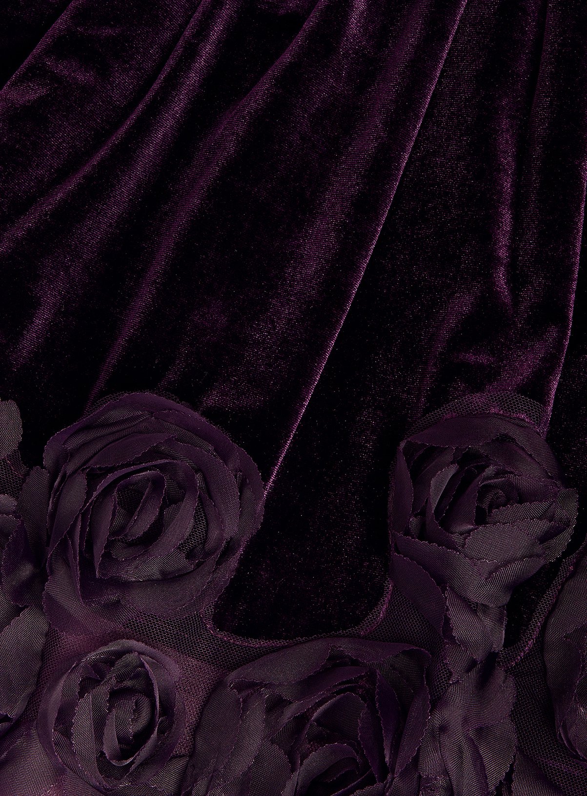 MONSOON Adelyn Floral Appliqué Velvet Party Dress 12-13 years - Image 3 thumbnail