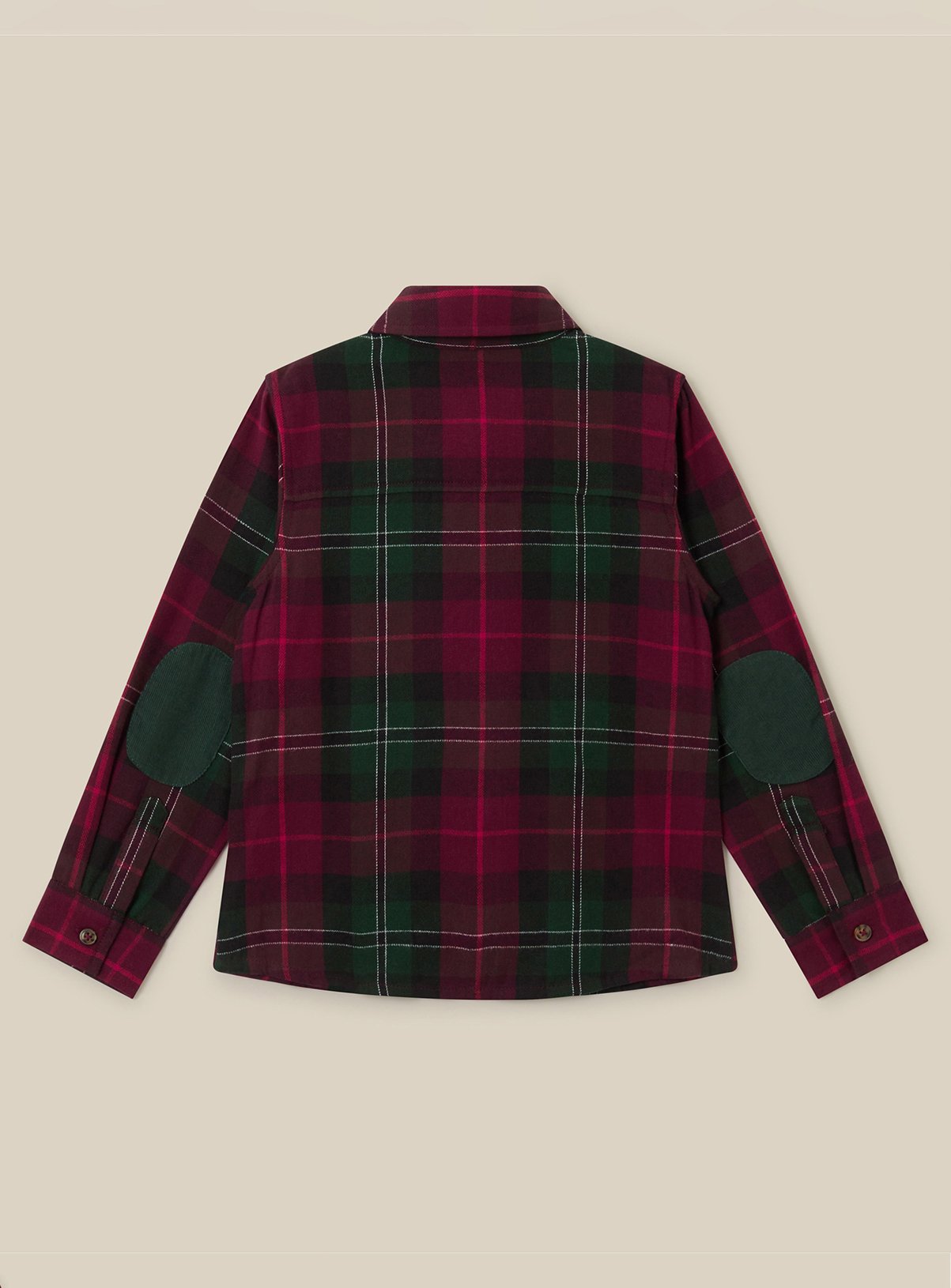 MONSOON Check Print Cotton Christmas Shirt 3-4 Years - Image 2 thumbnail