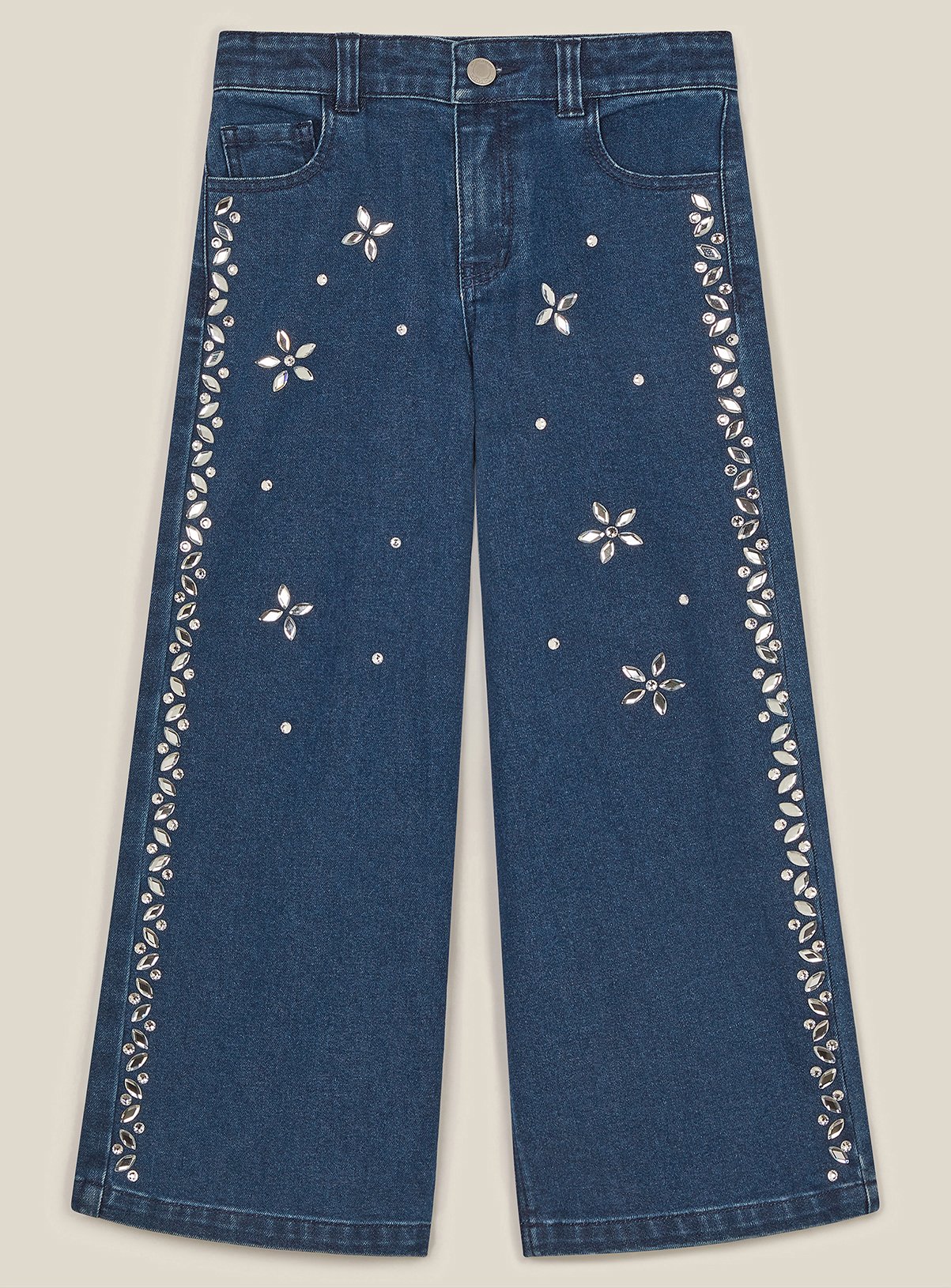 MONSOON Jewel Embellished Jeans 10 years - Image 1 thumbnail