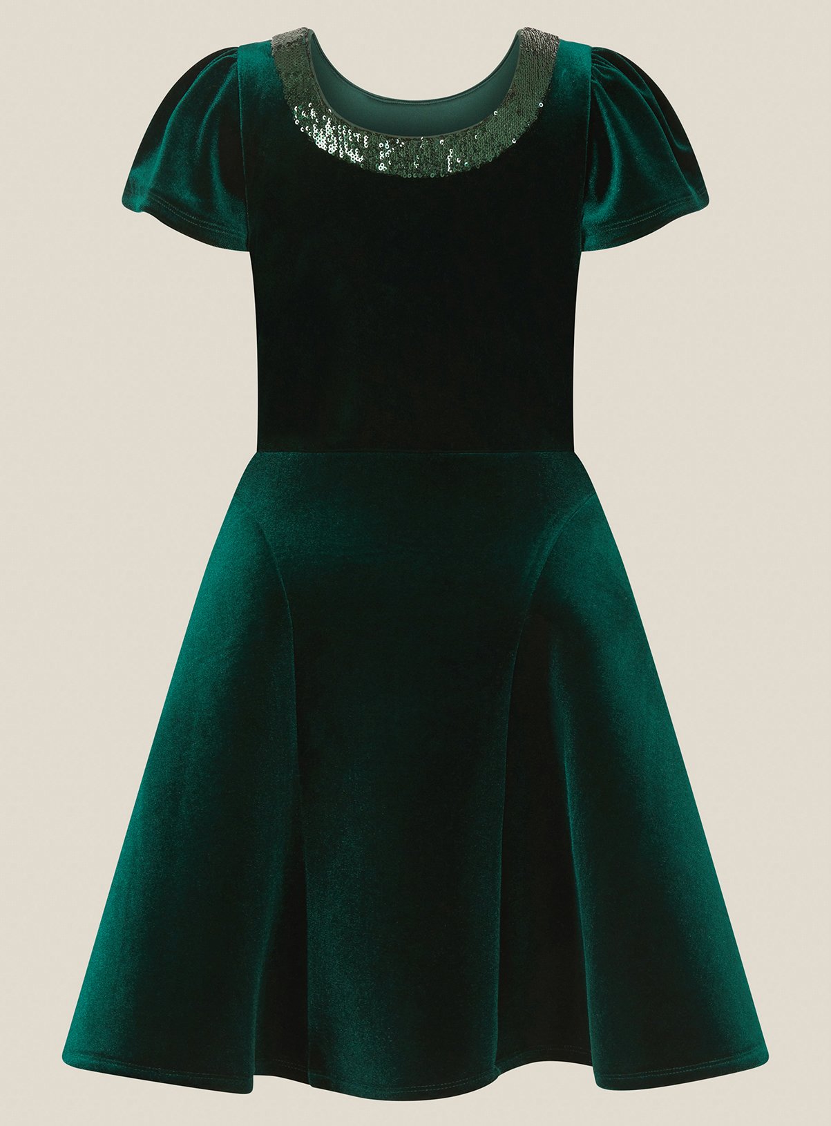 MONSOON Genevieve Sequin Bow Velvet Party Dress 4 years - Image 3 thumbnail