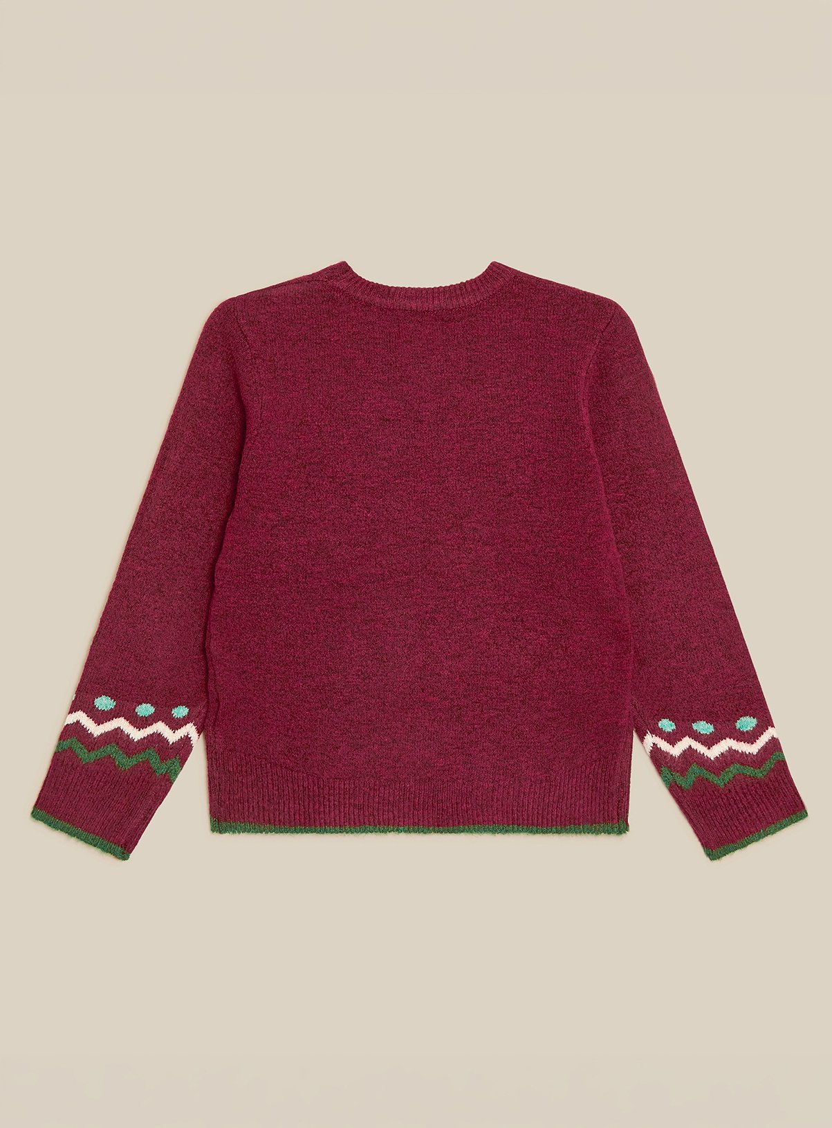 MONSOON Dino Christmas Tree Crew Neck Jumper 3-4 Years - Image 2 thumbnail