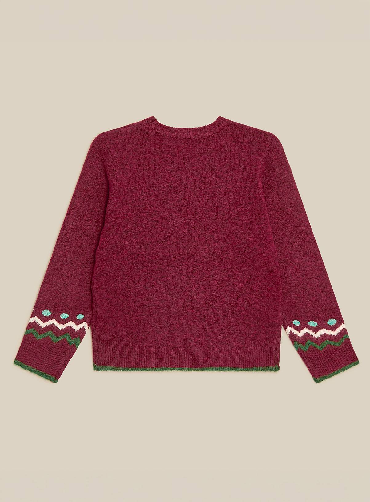 MONSOON Dino Christmas Tree Crew Neck Jumper 3-4 Years - Image 2