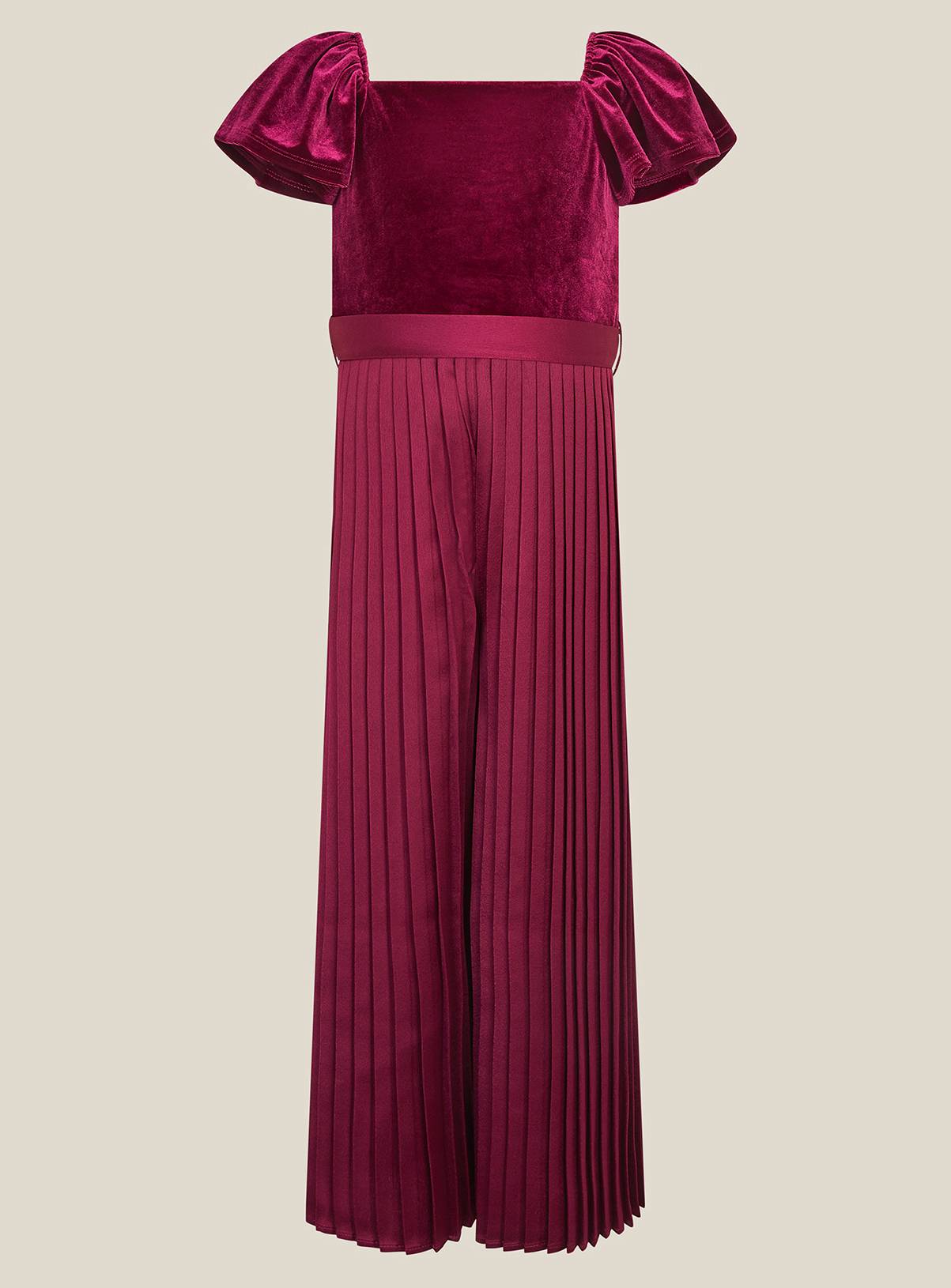 MONSOON Quinn Velvet Pleated Jumpsuit 8 years - Image 1