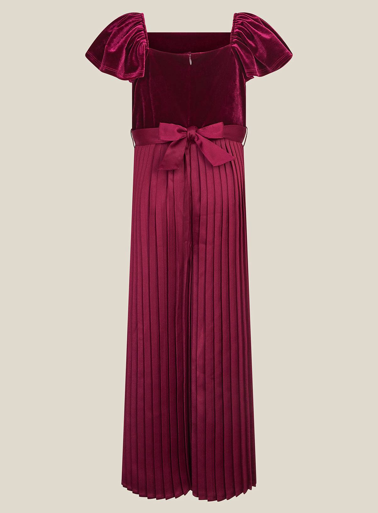 MONSOON Quinn Velvet Pleated Jumpsuit 8 years - Image 2