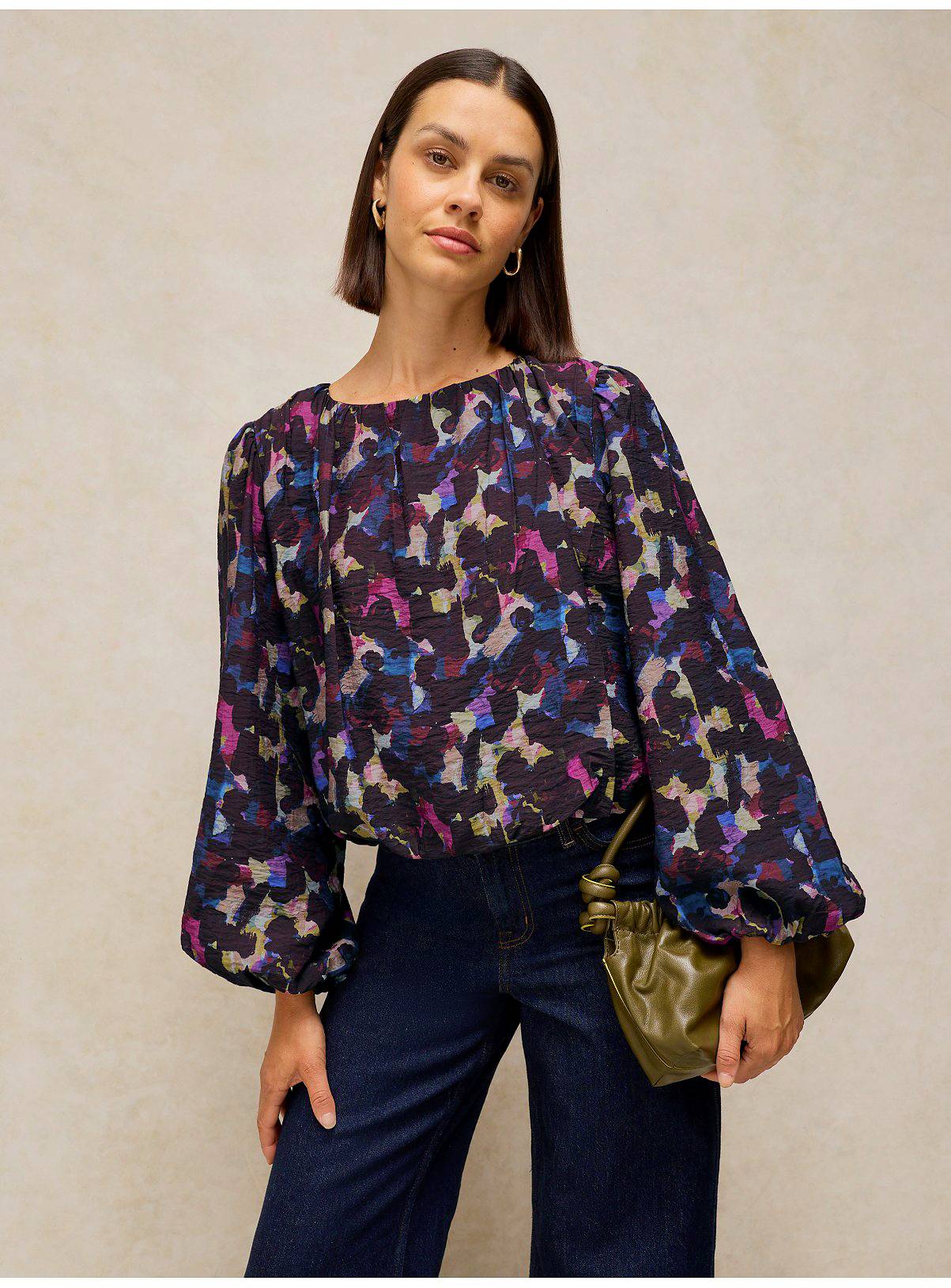 WHITE STUFF Lyra Bubble Hem Top 24 - Image 2