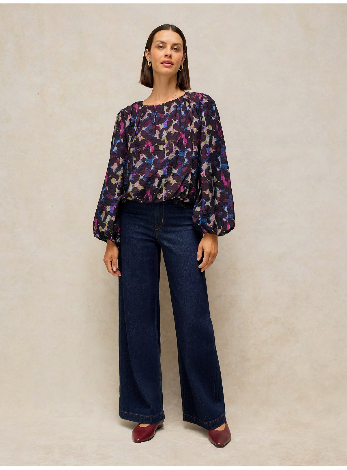 WHITE STUFF Lyra Bubble Hem Top 24 - Image 5 thumbnail