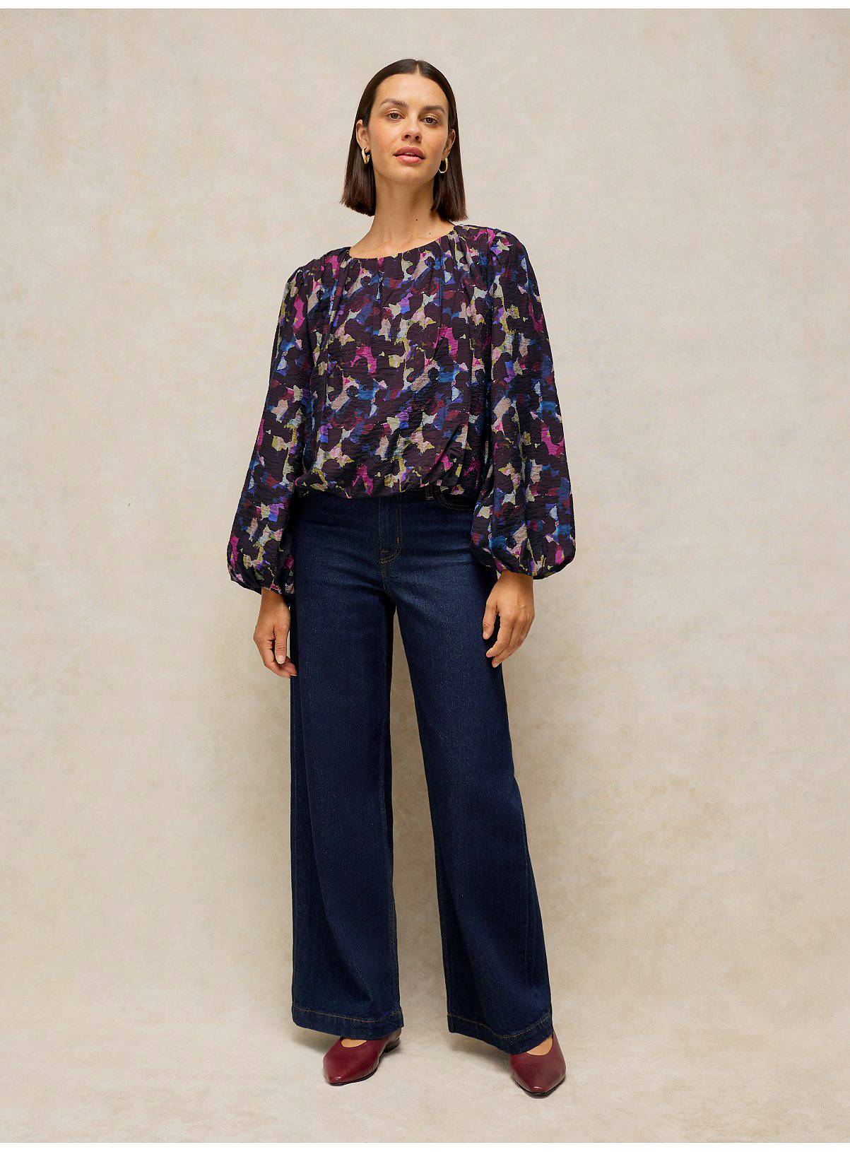 WHITE STUFF Lyra Bubble Hem Top 24 - Image 5
