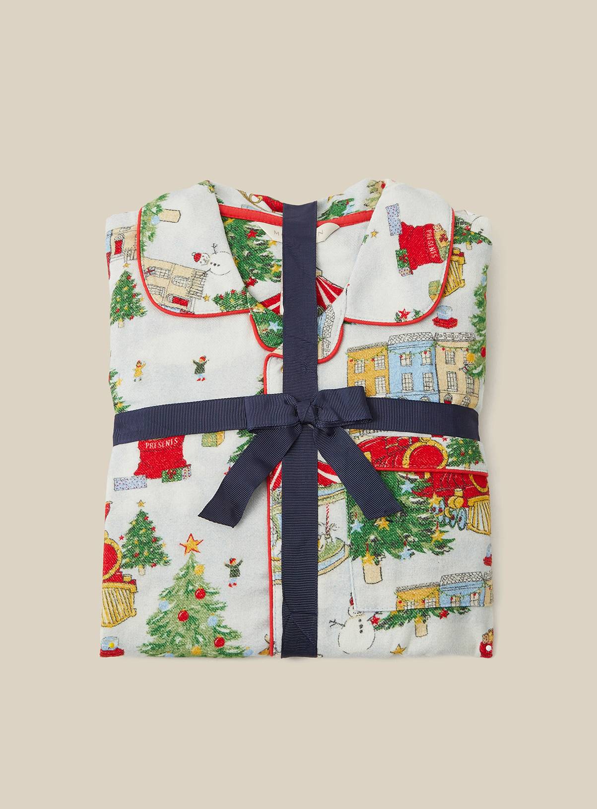 MONSOON Christmas Tree Long Pyjamas Set 2-3 years - Image 1