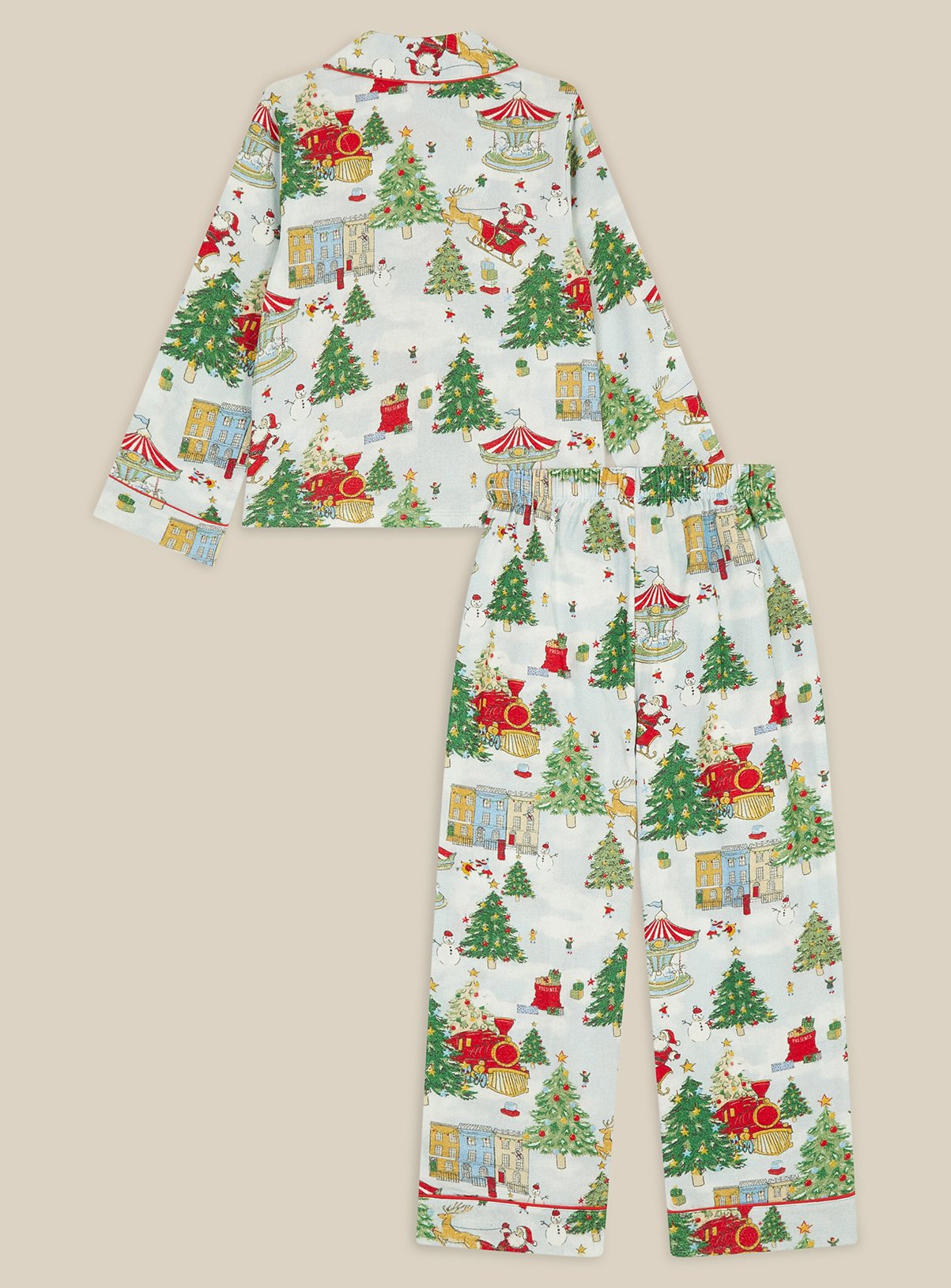 MONSOON Christmas Tree Long Pyjamas Set 2-3 years - Image 3 thumbnail