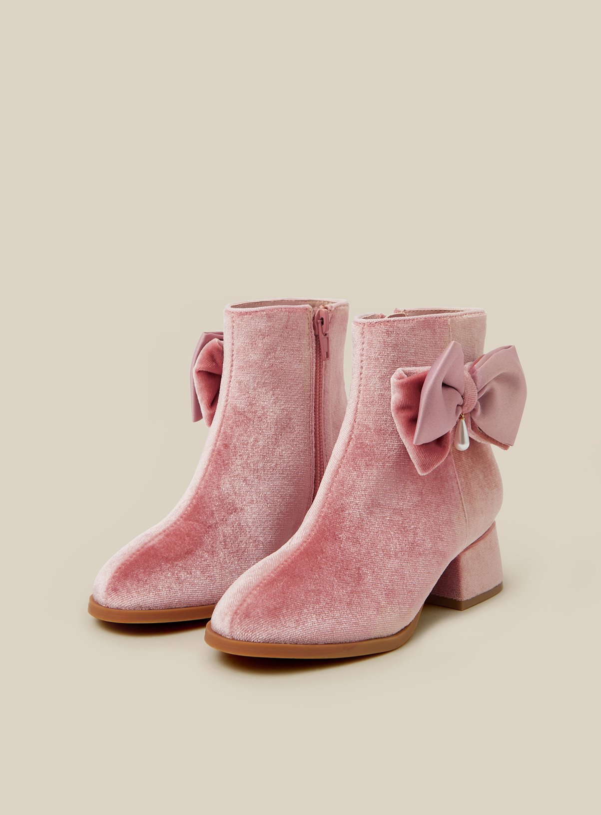 MONSOON Velvet Heeled Boots 11 - Image 1 thumbnail
