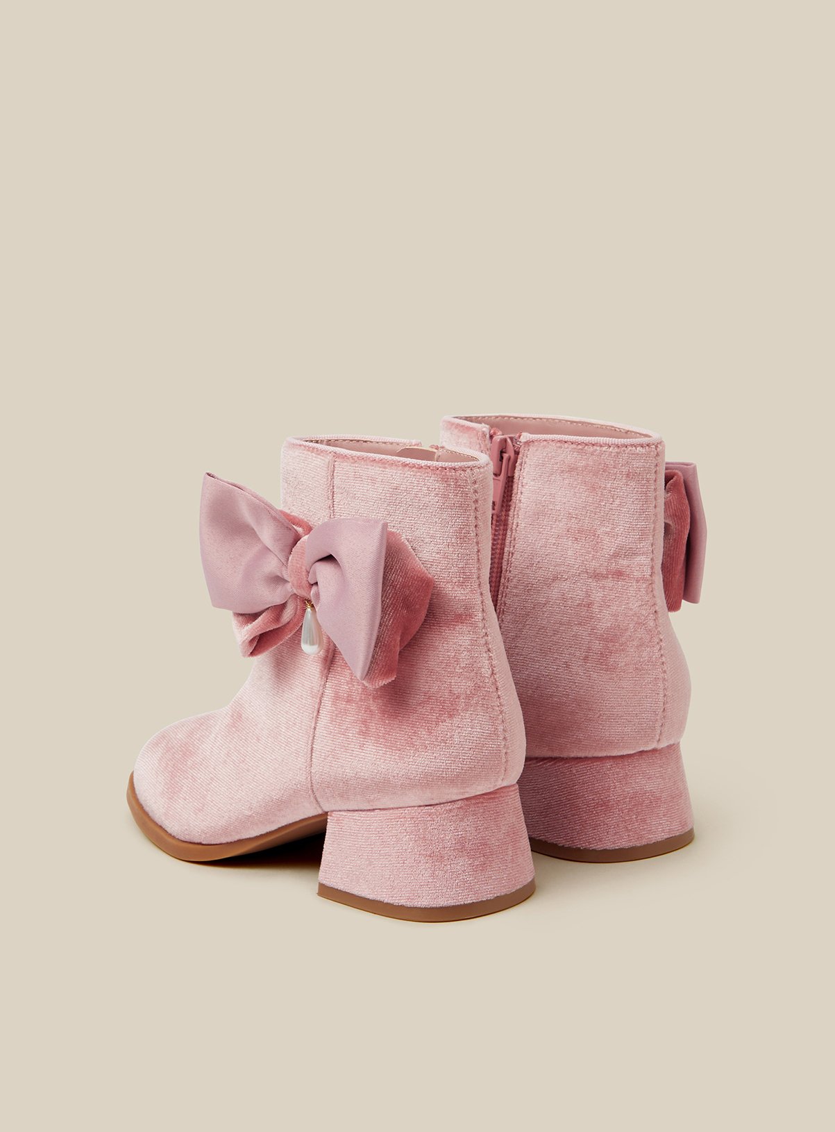 MONSOON Velvet Heeled Boots 11 - Image 3 thumbnail