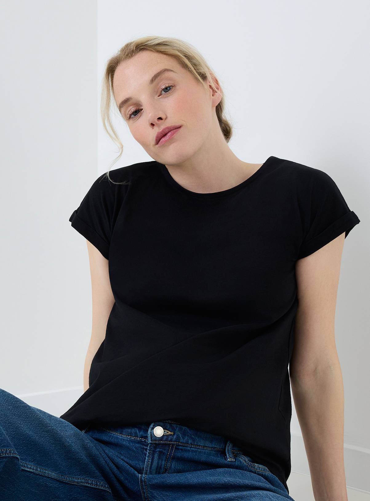 JOJO MAMAN BÉBÉ Boyfriend Cotton T-Shirt Black L - Image 1