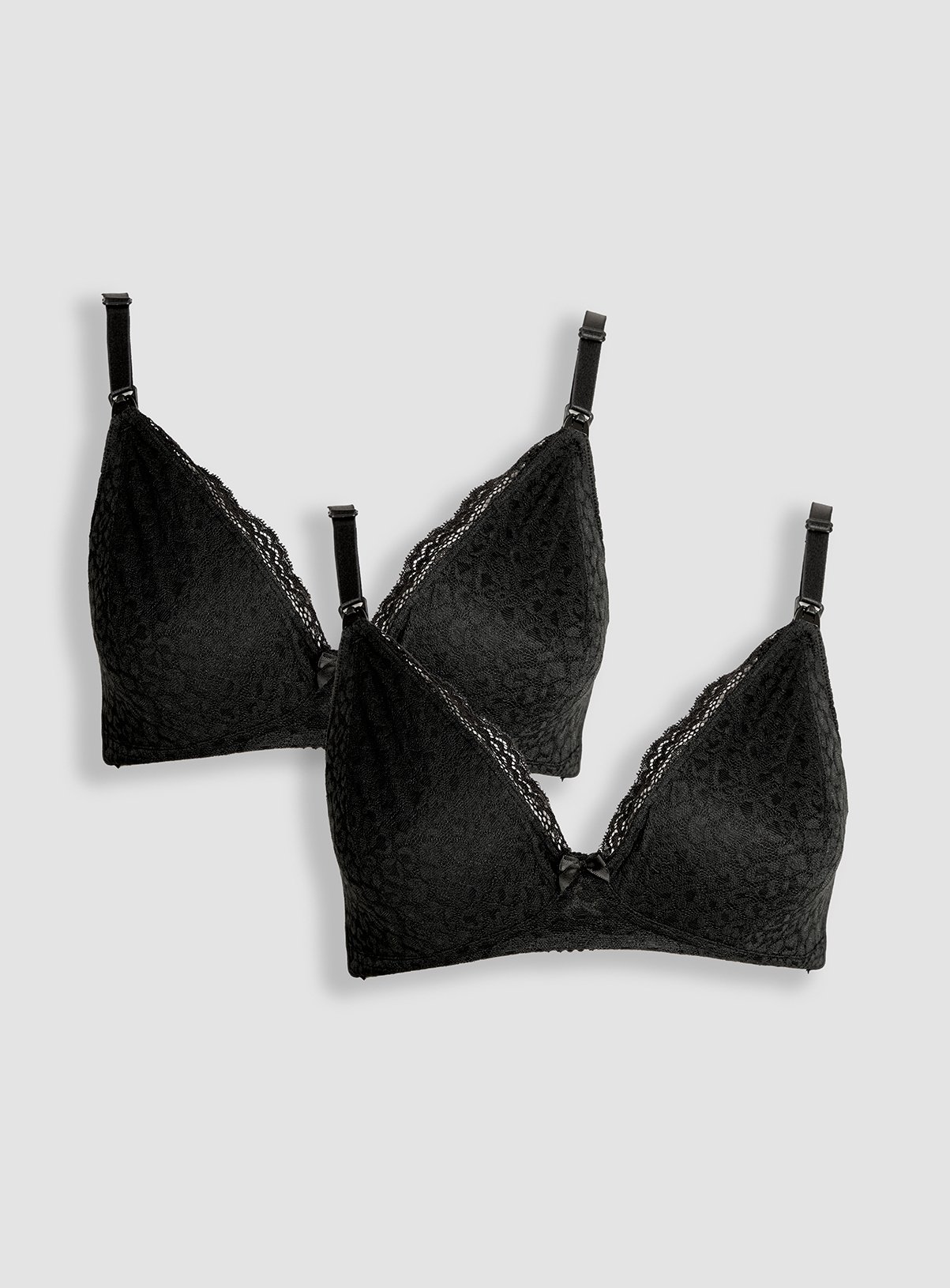 JOJO MAMAN BÉBÉ 2 Pack Maternity & Nursing Lace Bra L - Image 2 thumbnail