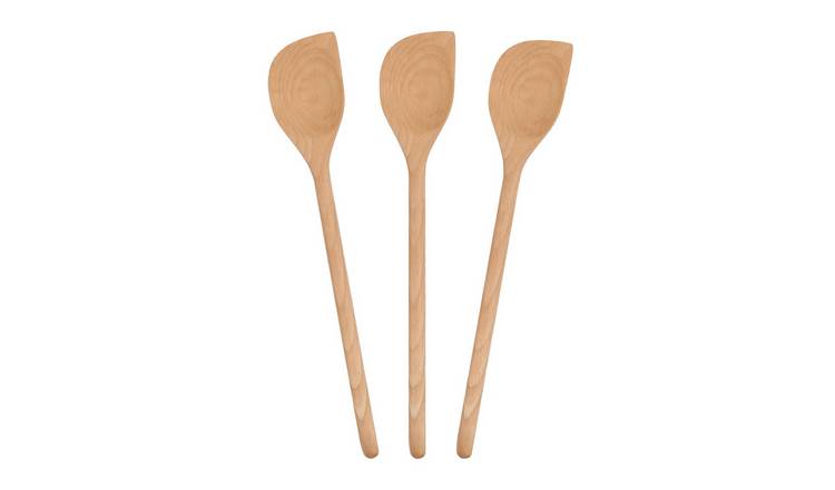Argon Tableware Wooden Scraper Spoons - Pack of 3