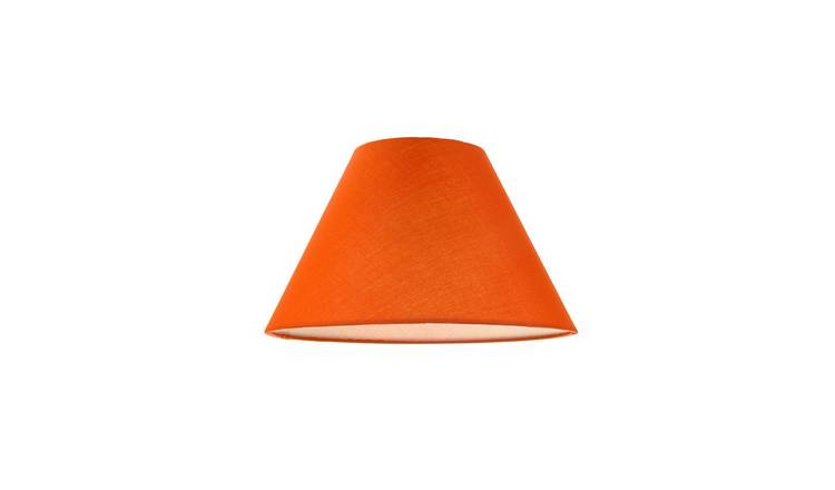 Happy Homewares Orange Cotton Fabric Coolie Lampshade - 20cm