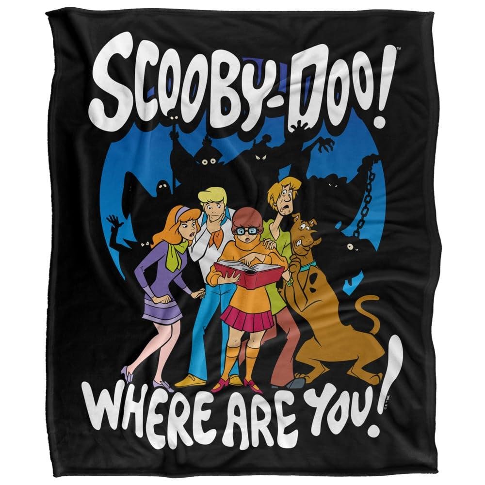 Scooby Doo Ghosts Soft Touch Blanket - 152cm x 127cm - Image 1