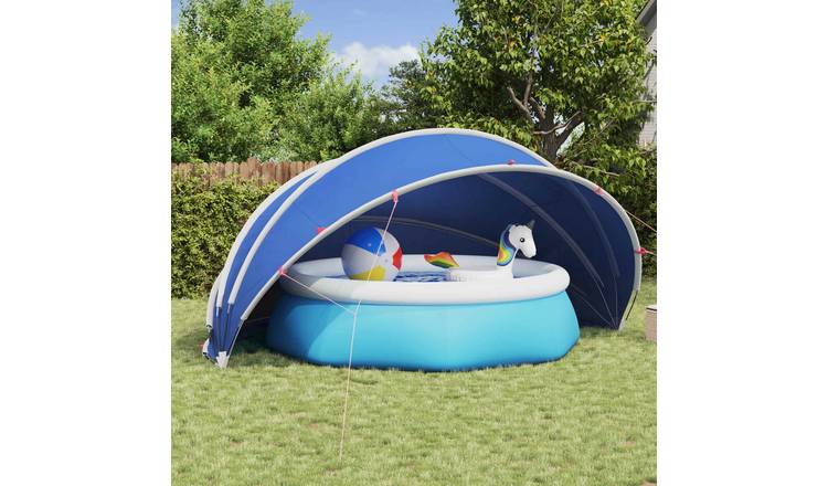 Walplus Polyester Pool Dome - Azure Blue - 500 x 500 x 236 cm
