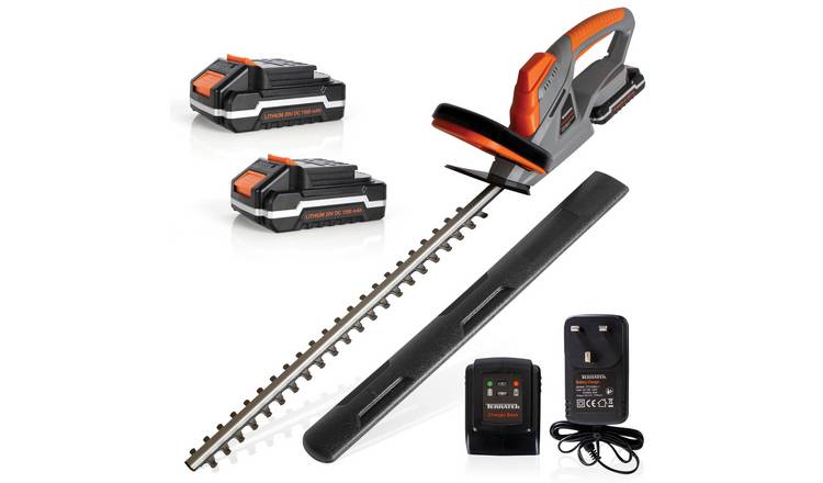Terratek 20V Cordless Hedge Trimmer with 2 Batteries & Fast Charger