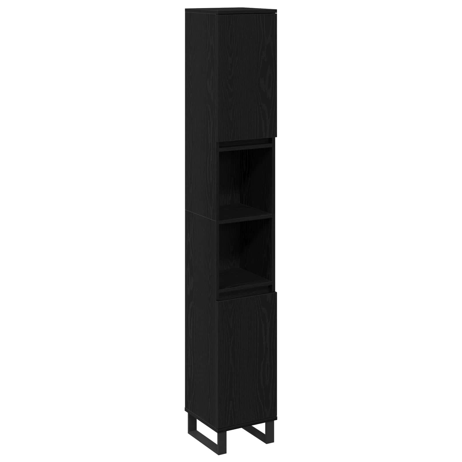 Walplus Engineered Wood Bathroom Cabinet - Black Oak - 30 x 30 x 190 cm - Image 2