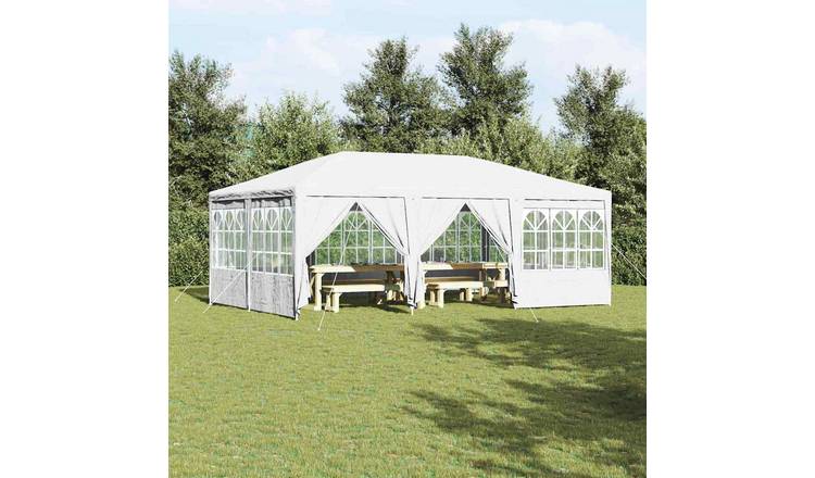 Walplus 6 x 4 m Polyethylene Garden Party Tent - White