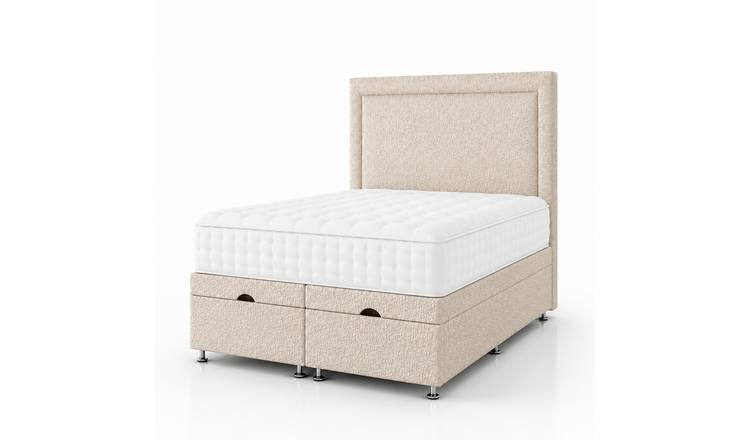 Comfy Deluxe Milan 4ft Small Double  Ottoman End Lift  Bed Set - Cream