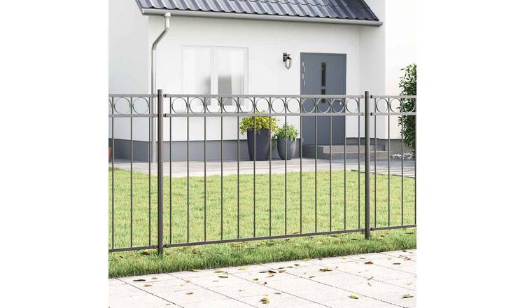 Walplus Steel Fence Element Assen - Grey - 170 x 150 cm
