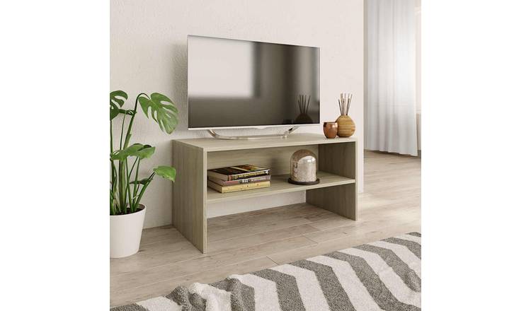 Walplus Engineered Wood TV Cabinet - Light Oak - 80 x 40 x 40 cm