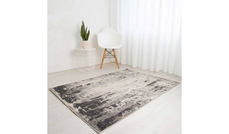Mega Flooring Grey Modern Abstract Rug - 80 x 150cm