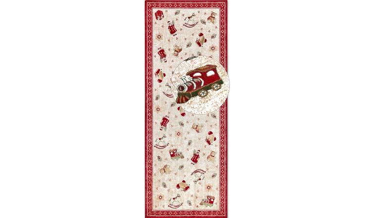 Villeroy & Boch Red Nostalgic Shine Runner Rug - 80 x 200cm