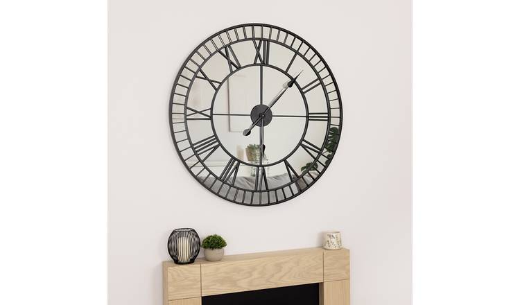 Charles Bentley Windermere Mirrored Skeleton Wall Clock - 90cm