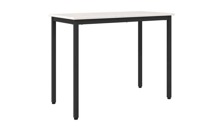 Walplus Engineered Wood Table Matte - White - 100 x 50 x 77 cm