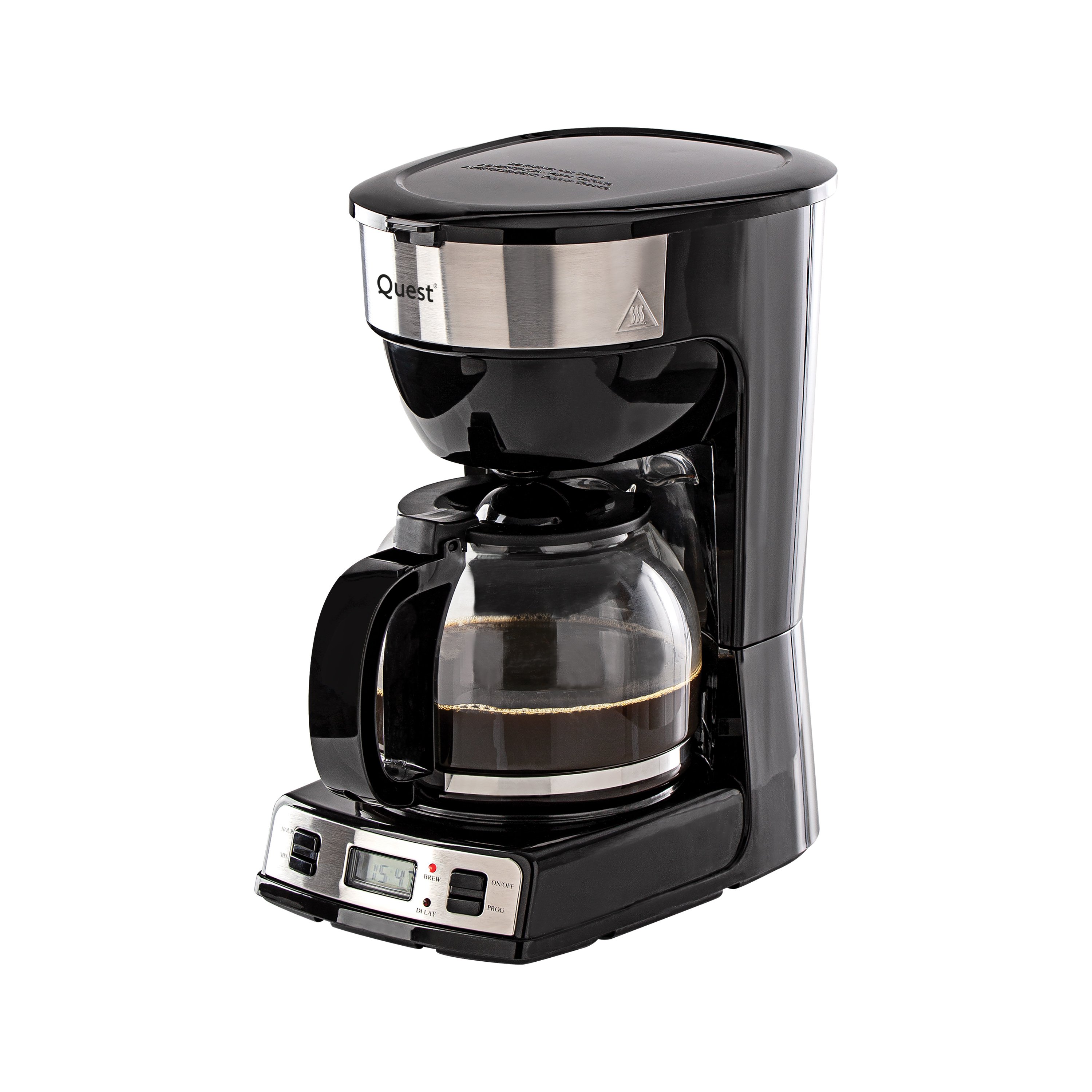 Quest Digital Coffee Machine With 1.5L Jug  900W - Black - Image 1