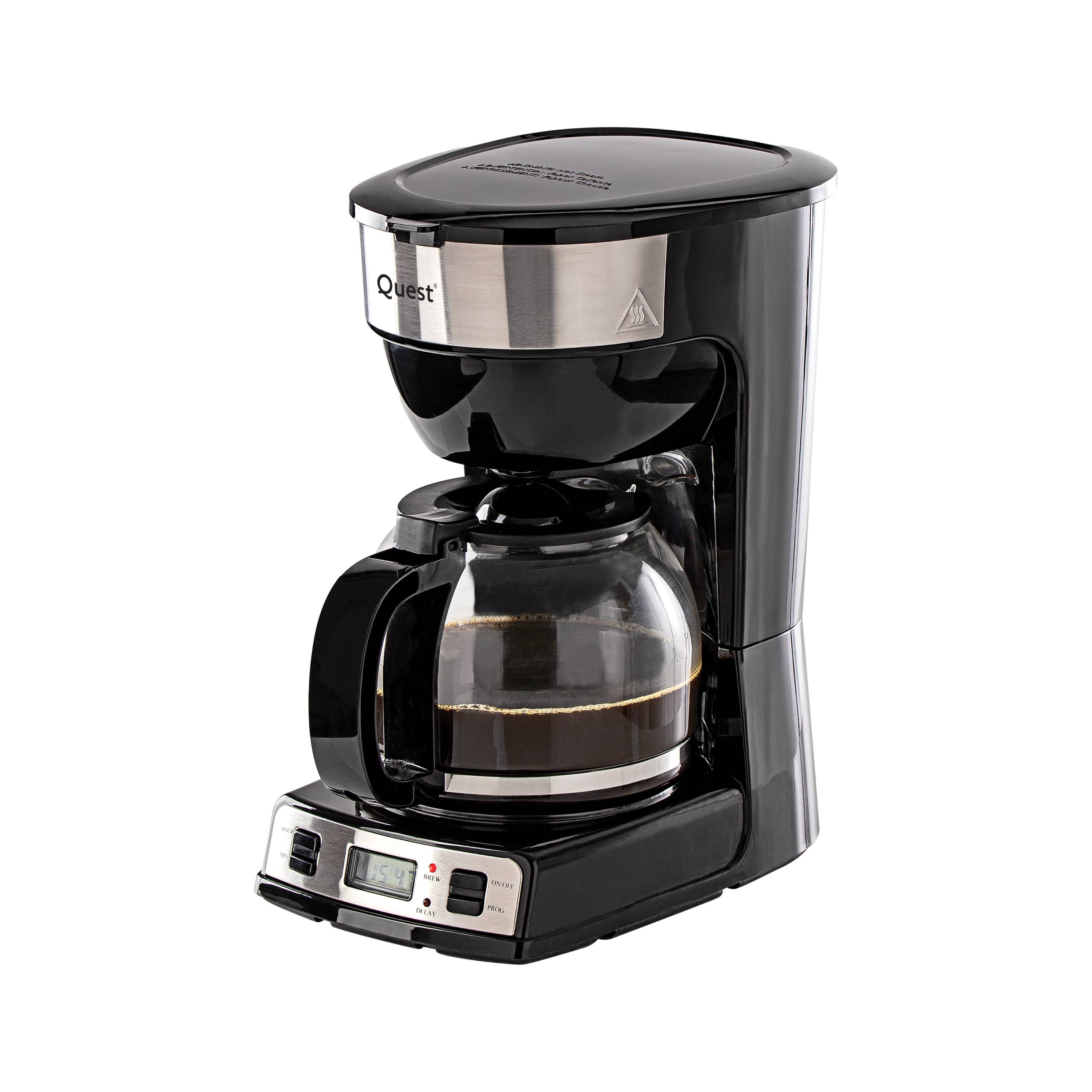 Quest Digital Coffee Machine With 1.5L Jug  900W - Black - Image 1