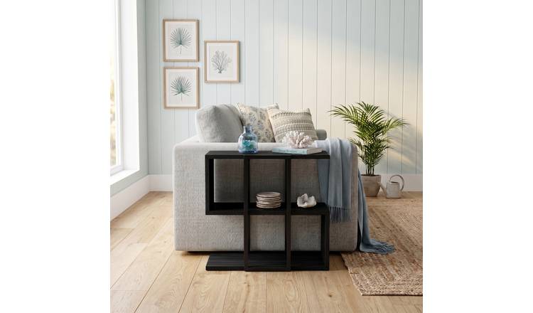 Decortie Homia Open Shelf Side Table - Black Ash